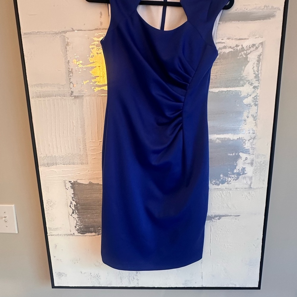Elegant Blue Sleeveless Dress